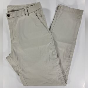 Lululemon ABC Commission Pants mens 34x33 Beige Stretch Tapered Fit LM5466T